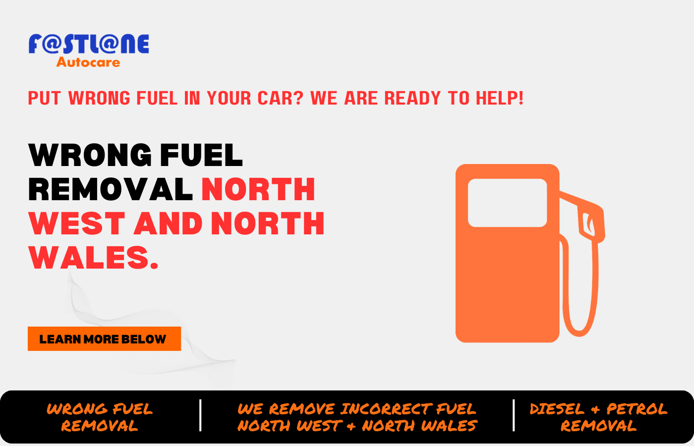 Wrong Fuel Removal North West & North Wales : Wrong Fuel Removal Near Me : Car Wrong Fuel Removal Near Me : Van Wrong Fuel Removal Near Me 
