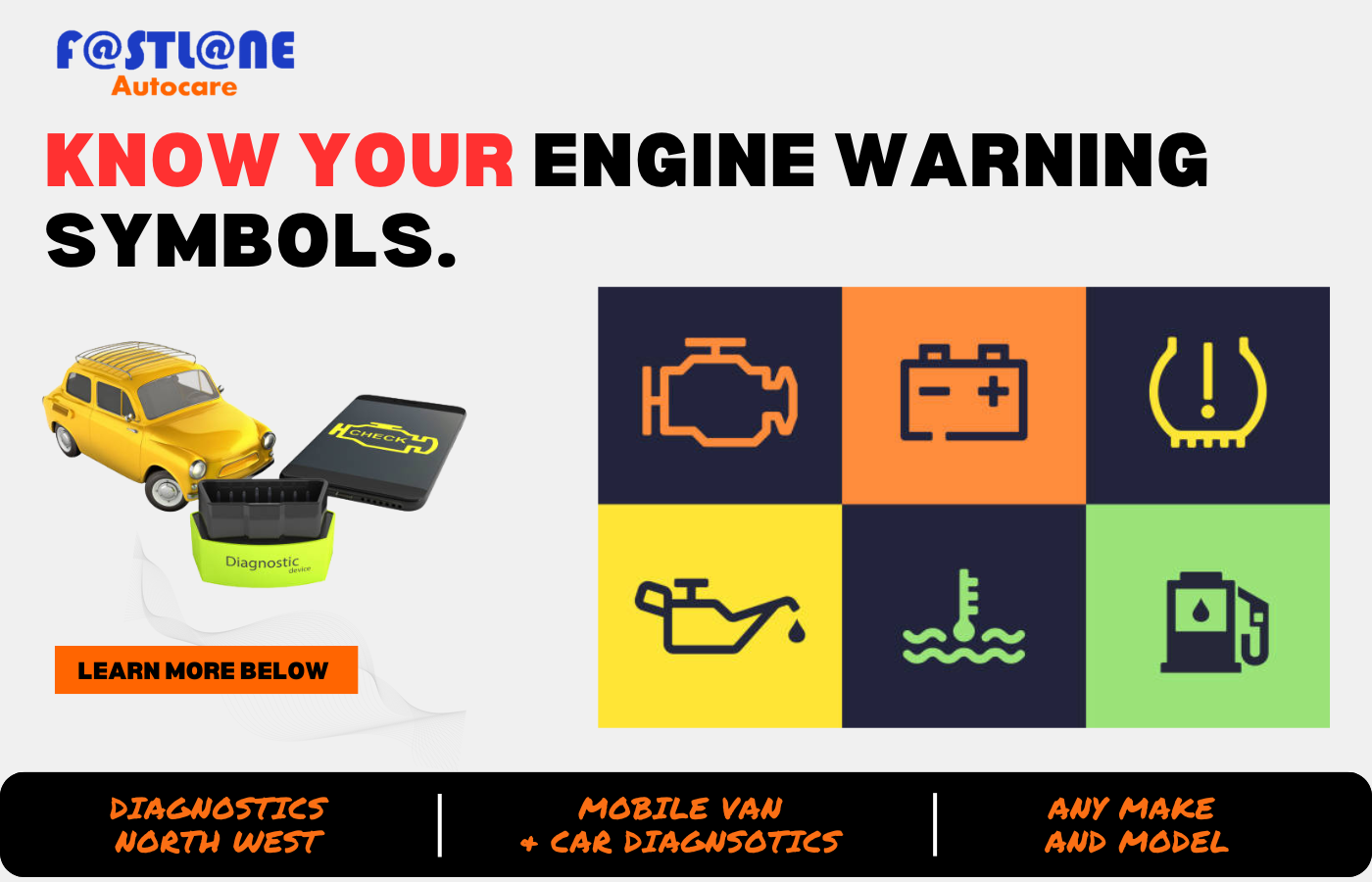 Car Warning Symbols - Know The Difference : Engine Warning Symbols : Car Diagnostics Specialists North West 