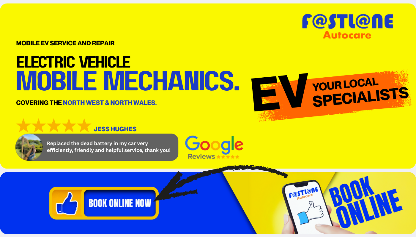EV repair North West : EV mobile diagnostics : EV mobile mechanic : EV repair North Wales :EV specialists North West / North Wales : Mobile EV mechanics North West : Mobile EV Mechanics North Wales 